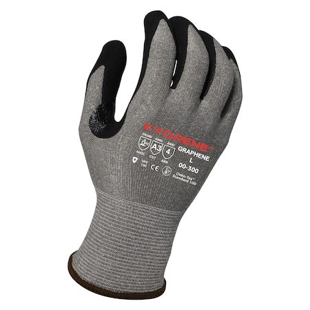 13g Gray Kyorene GrapheneA3 Liner With Black HCT MicroFoamNitrile Palm Coating (M) PK Gloves